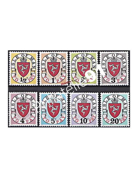 ILE DE MAN - Timbres-Taxe n°   1 à 8 - Thématique Armoiries