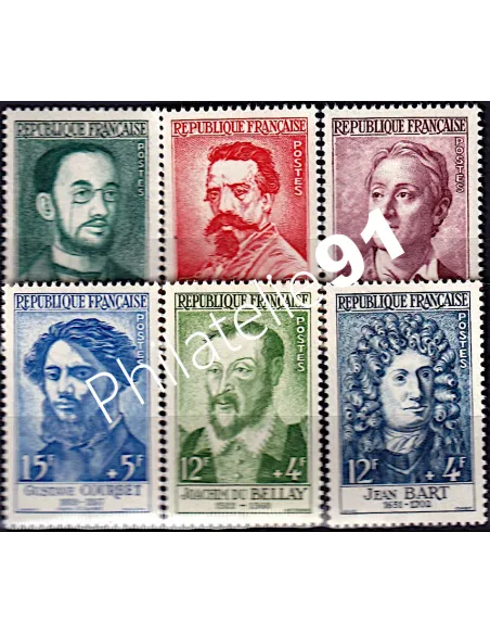 Timbres de France n° 1166 à 1171 - Célébrité