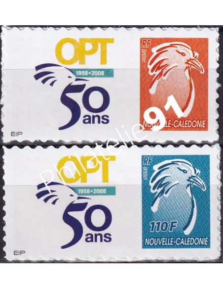 Nouvelle-Calédonie, n° 1051 à 1052, Timbres perso, timbres Dom-Tom