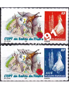 Nouvelle-Calédonie, n° 1102 à 1103, Timbres perso, timbres Dom-Tom