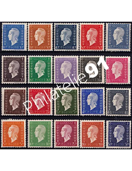 Timbres neufs** de France n° 682 à 701 - Série de Londres
