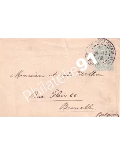 LEVANT, Entier Postal oblitéré pour la Belgique, entiers Colonies