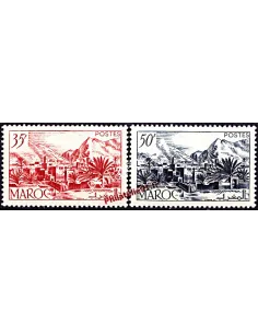 Timbres du Maroc n° 292 - 293. Vallée du Todra