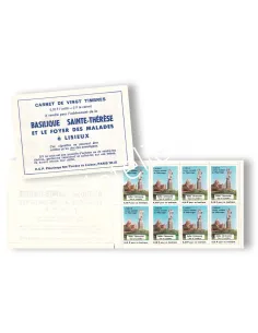 Carnet de 20 vignettes neuves de Lisieux , vignette France