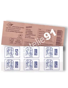 Carnet n° 1216A-C1, adhésif, Datamatrix, collection timbres France