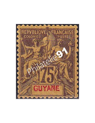 Guyane, n° 41 charnière, collection timbres Colonies françaises