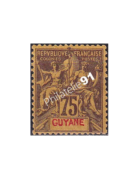 Guyane, n° 41 charnière, collection timbres Colonies françaises