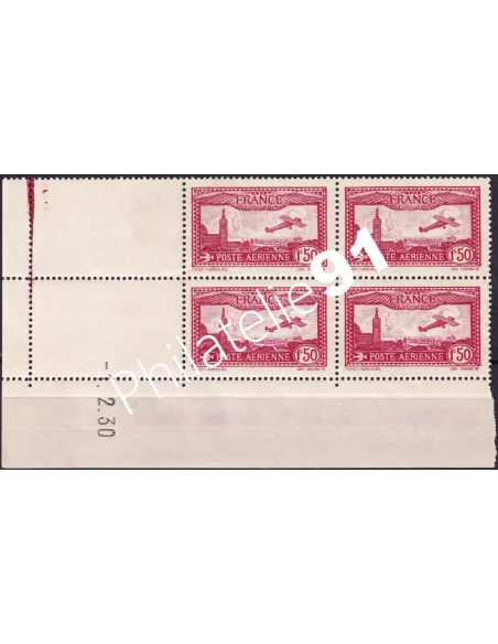 Coin daté sur Timbre PA n° 5, Collection timbres France