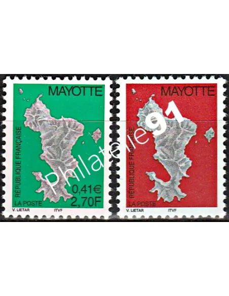 Mayotte n° 96 à 97 - collection timbres Dom-Tom