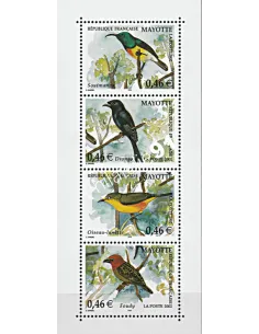Mayotte n° 134 à 137, oiseaux, collection timbres Dom-Tom