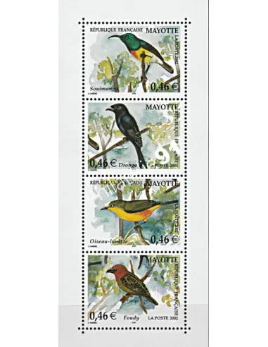 Mayotte n° 134 à 137, oiseaux, collection timbres Dom-Tom