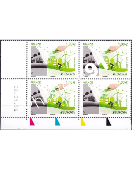 Coin daté sur Timbre n° 5046 (2016), Collection timbres France