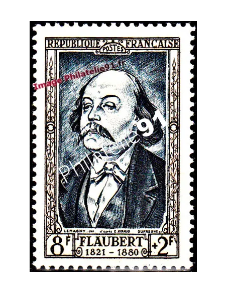 Timbre n°  930a neuf**- Gustave Flaubert - Papier carton