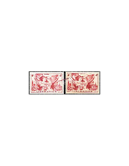 Timbre de France n° 739 ** - libération Alsace-Lorraine - Variété de papier