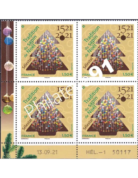 Coin daté sur Timbre n° 5544 (2021), Collection timbres France