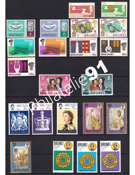 BRUNEI, BURUNDI, CAYMANS, Lot de timbres neufs, timbres tous pays
