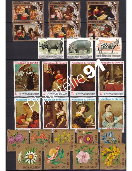 BRUNEI, BURUNDI, CAYMANS, Lot de timbres neufs, timbres tous pays