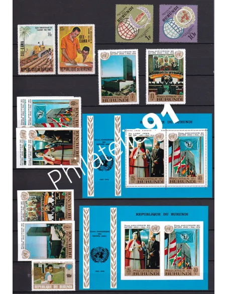 BRUNEI, BURUNDI, CAYMANS, Lot de timbres neufs, timbres tous pays