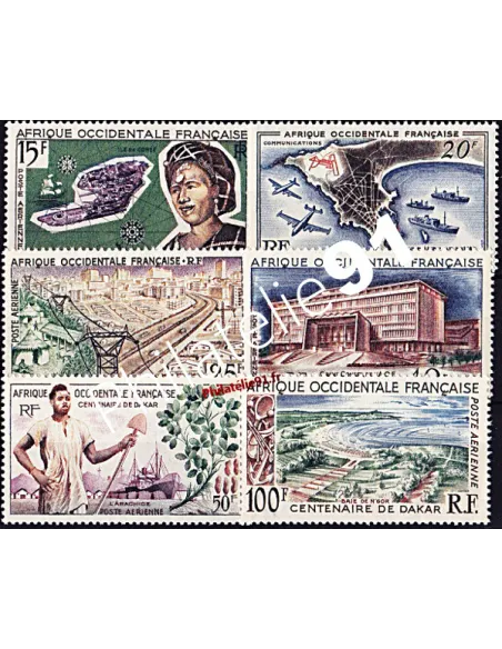 A.O.F. -  PA n° 22 à 27 - Centenaire de Dakar