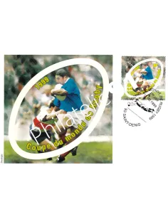 Entier Postal avec oblitération 1er Jour, Rugby, entiers France