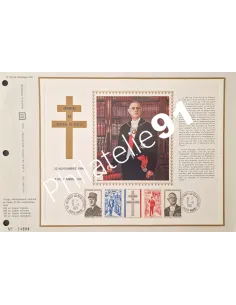 FRANCE, Document CEF 1er Jour, De Gaulle, timbres Thématiques