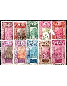 Timbres de Guinée n° 107 à 114, Gué de Kitim, timbres des colonies