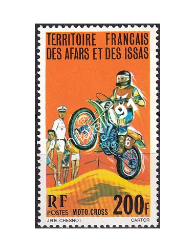 AFARS ET ISSAS, n° 440, moto-cross, timbres des colonies