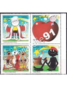 Brésil, n° 2216 à 2219, bloc de 4, collection timbres Amériques