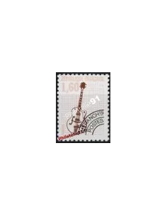 Timbre Préoblitéré n° 213a - Instruments de musique - Guitare