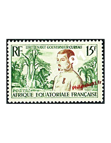 Timbre d'A.E.F. n° 230. Lieutenant-Gouverneur Cureau, colonies