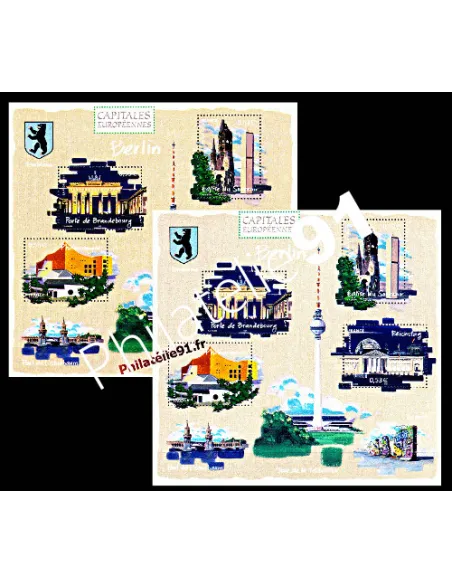 Bloc de Timbres de France n° 88 - Berlin, capitale européenne.Variété.