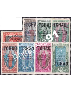 Timbres du Tchad n° 37 à 44, Collection timbres Colonies françaises