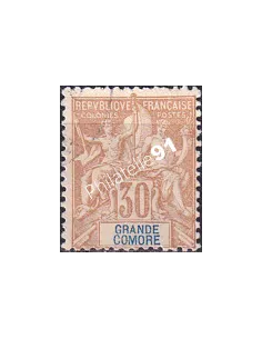 Grande Comore, n° 9 oblitéré, collection timbres Colonies