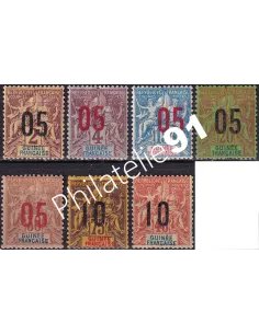 GUINEE, n° 48 à 54 charnière, collection timbres Colonies