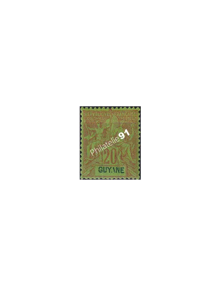 Guyane, n° 36 charnière, collection timbres Colonies françaises