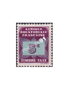 A.E.F. Timbre-taxe n° 1 charnière, collection timbres colonies françaises