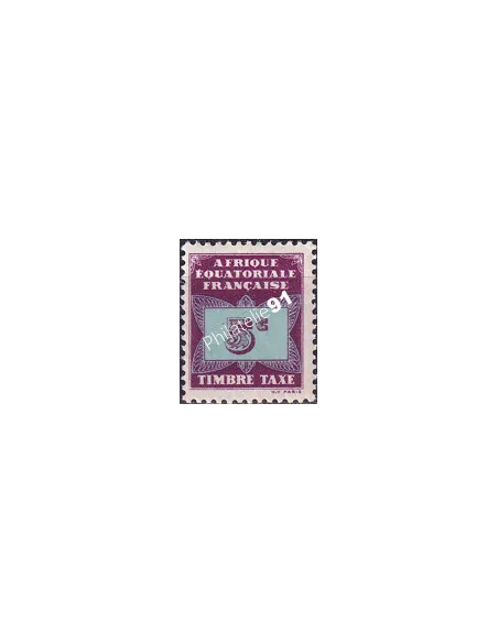 A.E.F. Timbre-taxe n° 1 charnière, collection timbres colonies françaises