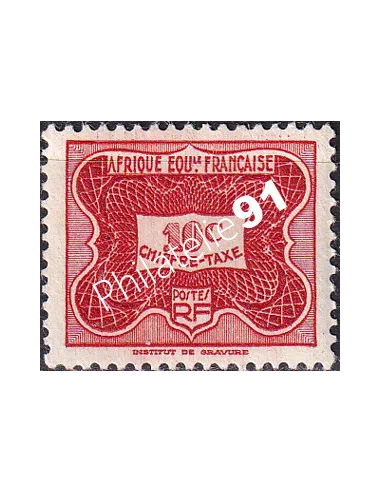 A.E.F. Timbre-taxe n° 12, collection timbres colonies françaises