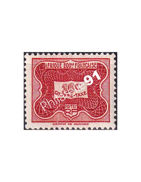 A.E.F. Timbre-taxe n° 12, collection timbres colonies françaises