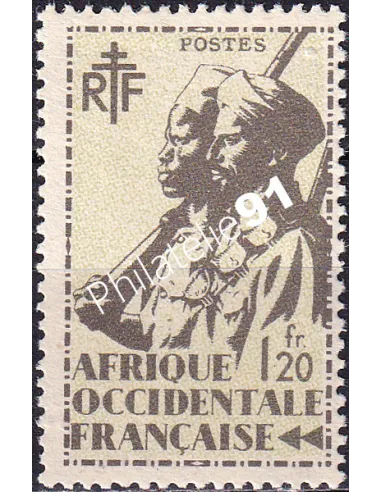 A.O.F. n° 12 charnière, collection timbres colonies françaises