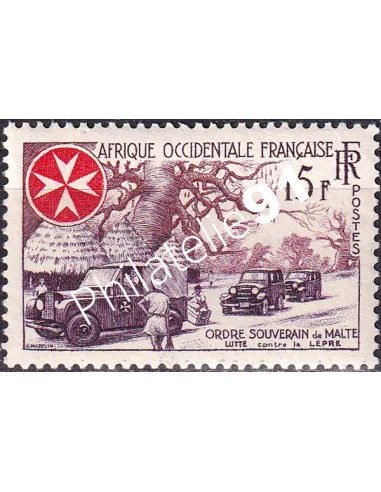 A.O.F. n° 63 charnière, collection timbres colonies françaises