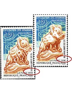 Variété : Timbre de France n° 2988 - Civilisation des Arawaks (Guadeloupe)