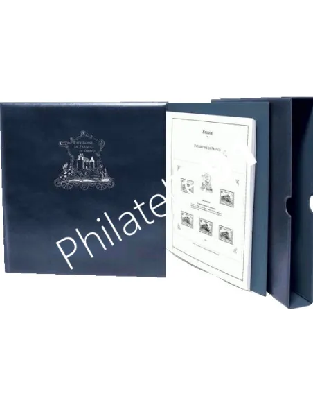 -                        2019/2023 - JEU SC - PACK PATRIMOINE de FRANCE EN TIMBRES de 2019 à 2023 + Reliure  SUPRA bleue + étui