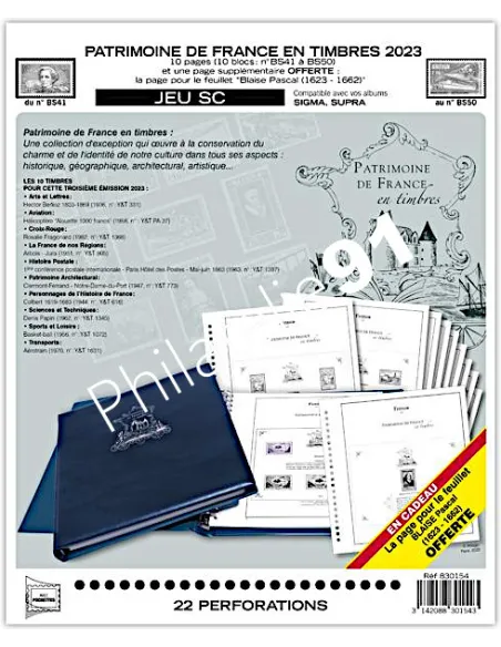FRANCE SC Patrimoine de France en timbres 2023 - matériel philatélie