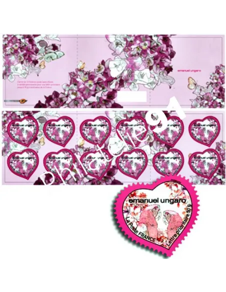 Adhesif n° 266 - BC 266 - Carnet Coeur Ungaro 2009