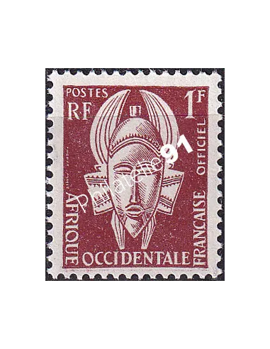 A.O.F. Timbre de Service n° 1, collection timbres colonies françaises