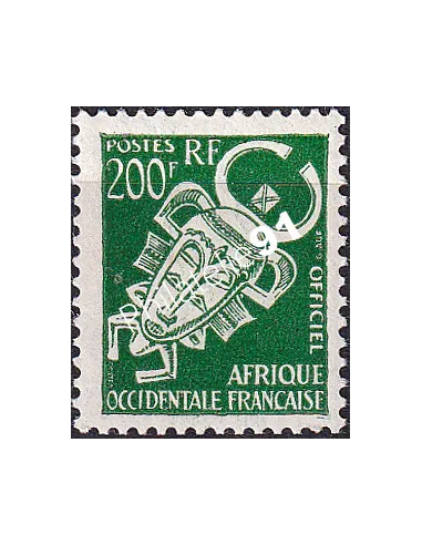 A.O.F. Timbre de Service n° 12, collection timbres colonies françaises