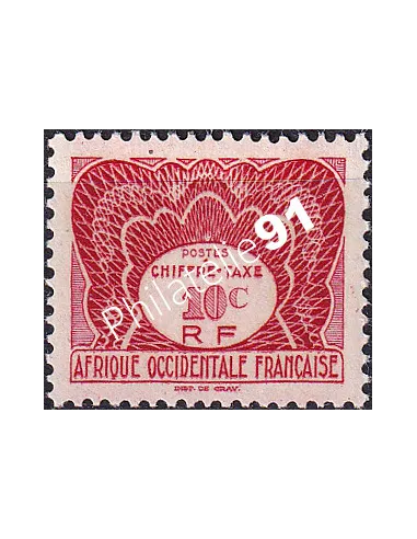 A.O.F. Timbre-Taxe n° 1, collection timbres colonies françaises