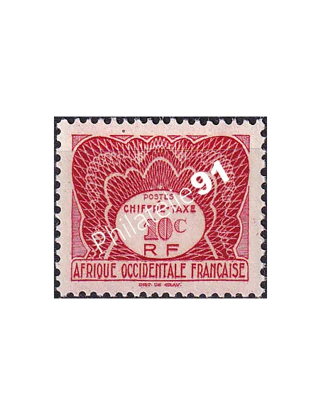 A.O.F. Timbre-Taxe n° 1, collection timbres colonies françaises