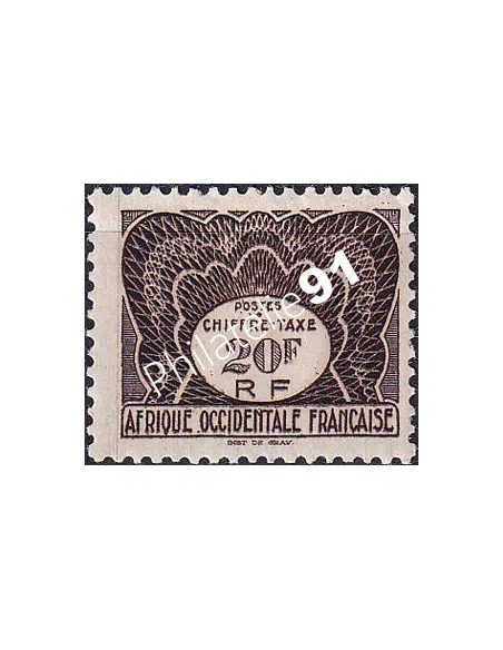 A.O.F. Timbre-Taxe n° 10 charnière, collection timbres colonies françaises